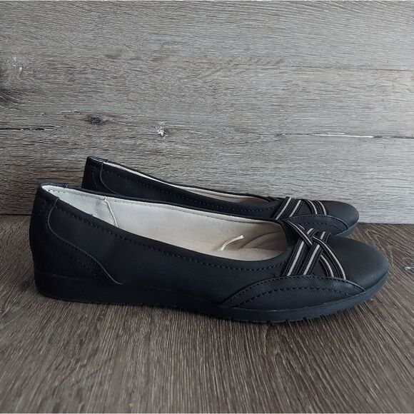 Baretraps Pralie Black Flat Slip On Shoes Size 10W - Picture 1 of 9